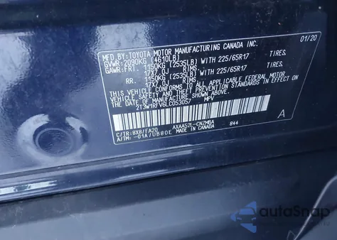 2020 Toyota Rav4 Xle from USA, damaged, VIN 2T3W1RFV6LC053057